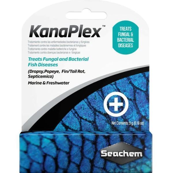 Seachem KanaPlex Treats Fungal and Bacterial Fish Diseases - 5 grams (0.18oz)