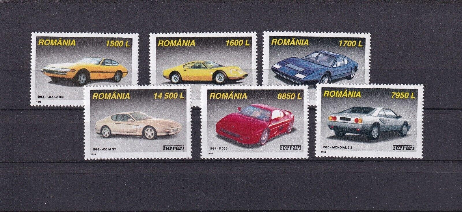 SA19h Romania 1999 Ferrari Cars mint stamps