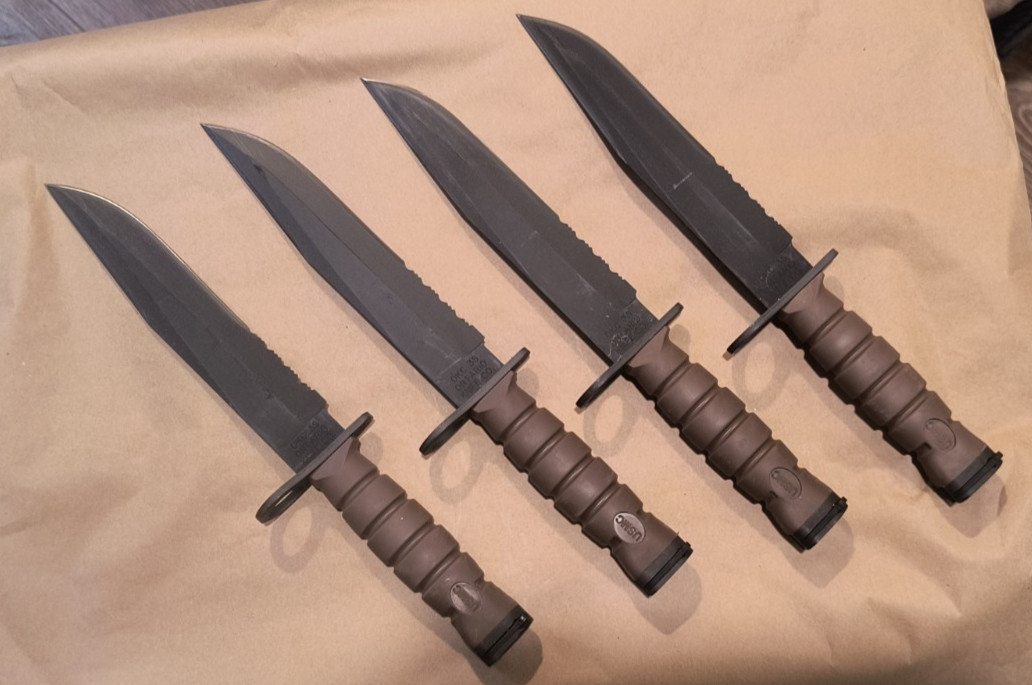 Vintage OKC3S Knife USMC Marine Corps Bayonet Ontario Knife Co & MOLLE Sheath