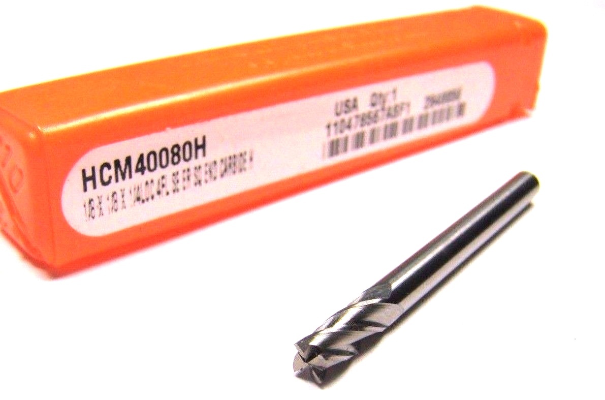 Hertel Carbide End Mill 1/8" 4FL 1/8" x 1/4" x 1-1/2" HCM40080H