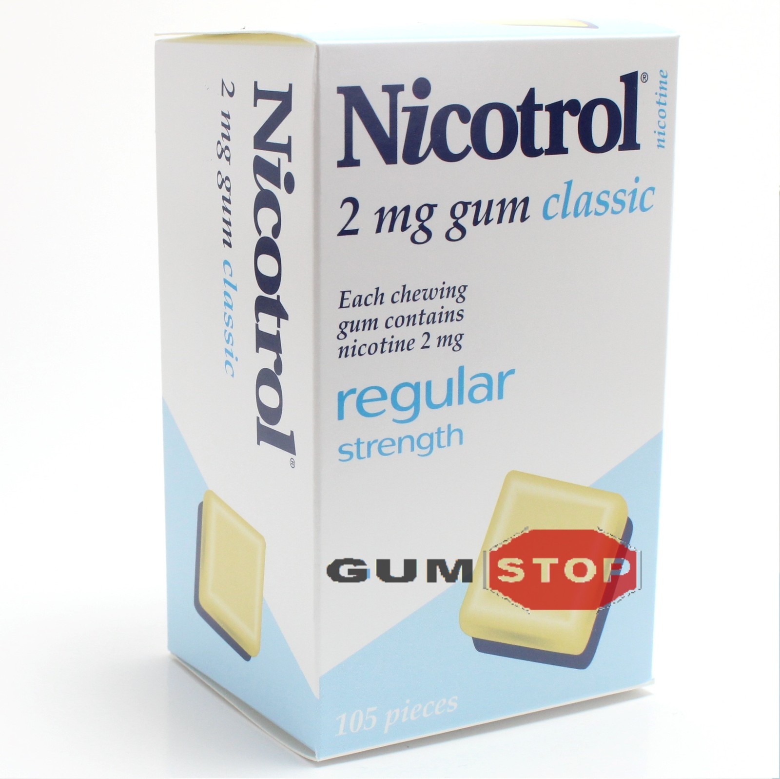 Nicotrol Nicotine Gum 2 MG Classic Flavor (1260 Pieces, 12 Boxes) NEW 09/2027