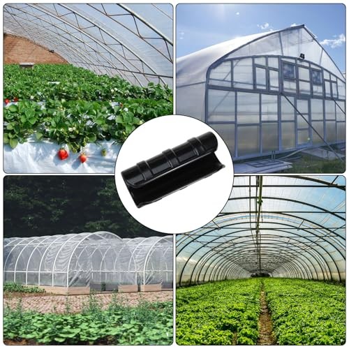 80PCS 3/4 inch Greenhouse Clips Greenhouse Clamps Plastic Clamps Garden Black