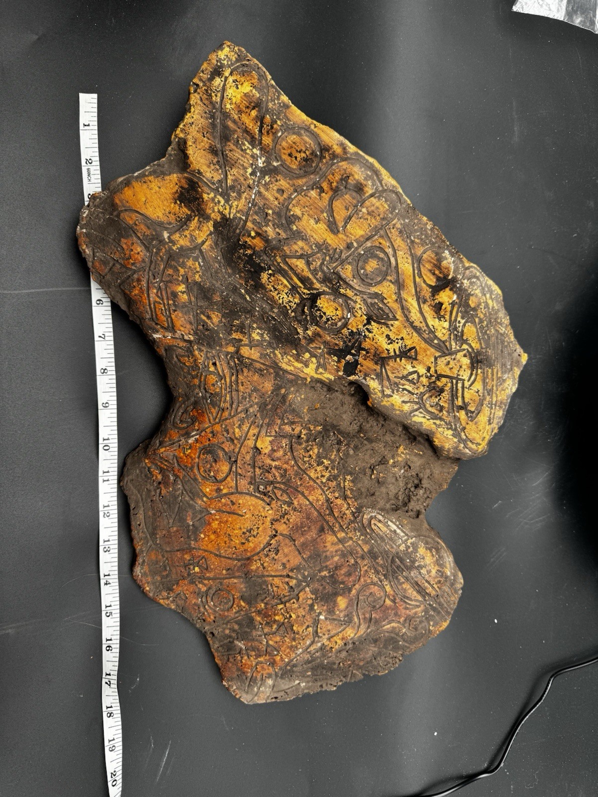 Glowing Massive Masonic Tablet Tula Mexico PreColumbian Alien Ojuelos