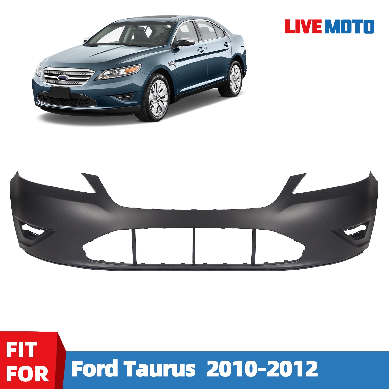 Front Upper Bumper Cover Fit For 2010 2011 2012 Ford Taurus AG1Z-17D957-AAPTM