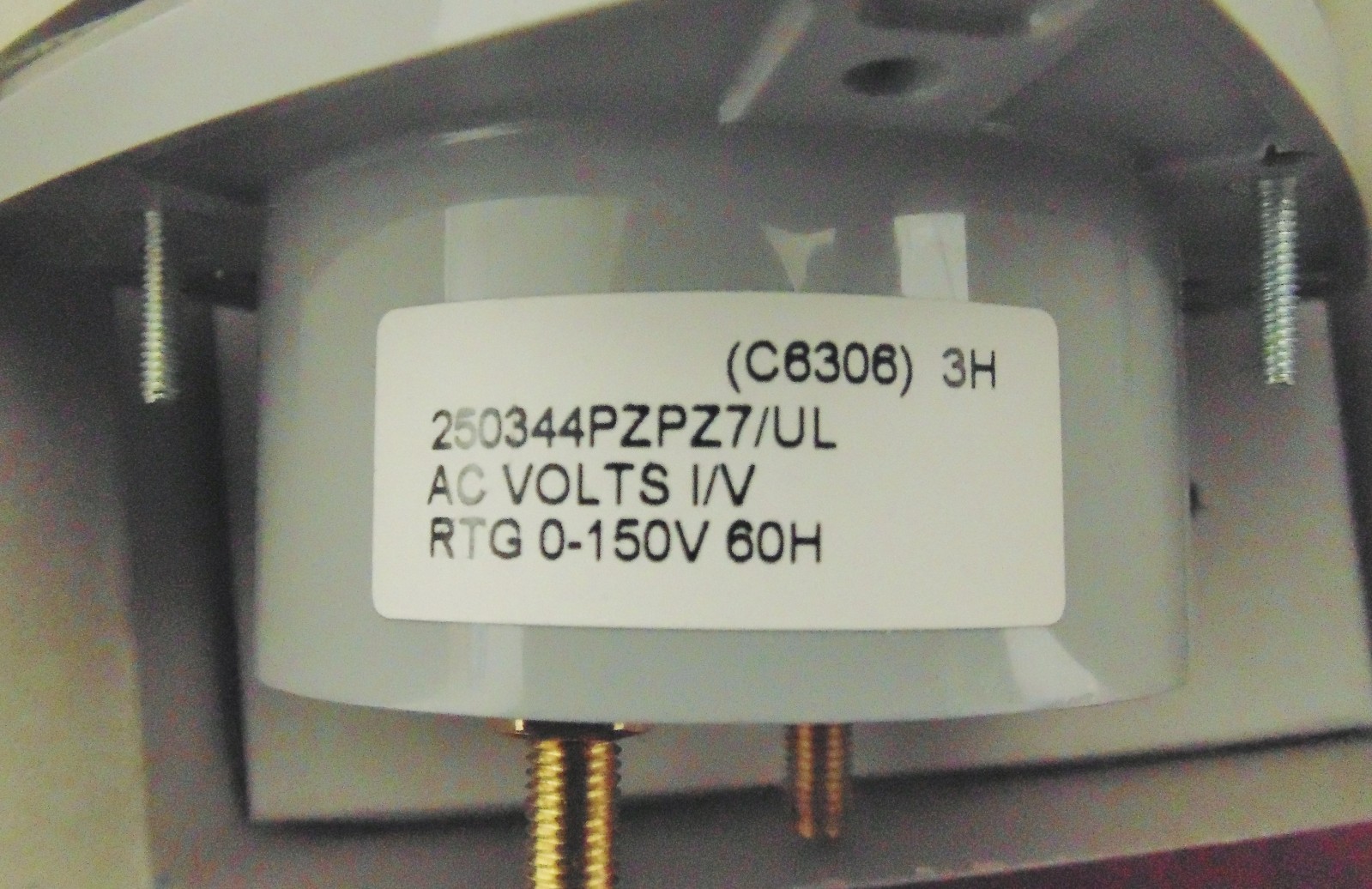 YOKOGAWA 250344PZPZ7 UL 0-150 Volt AC Panel Meter C6306 RTG 0-150V 0-150 VAC