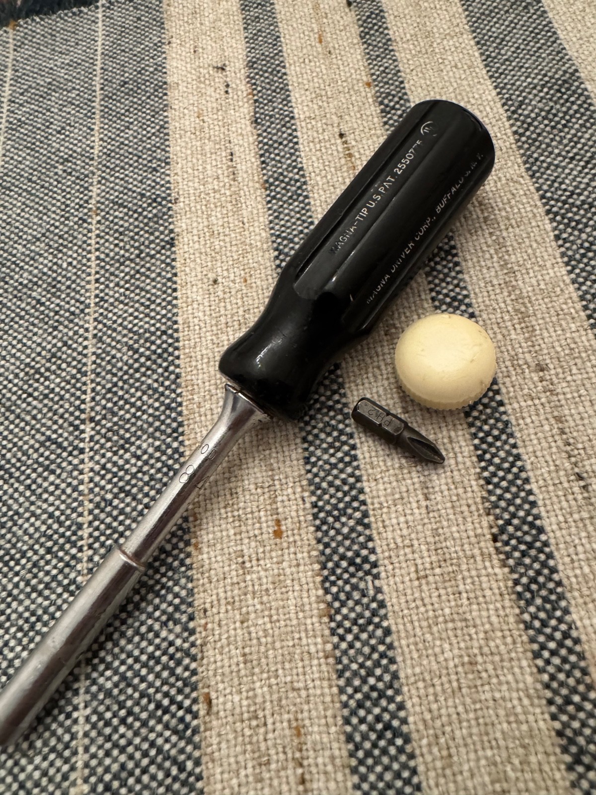 Magna-Tip Magnetic Tip Screwdriver w/ 1 Bit USA Made Vintage