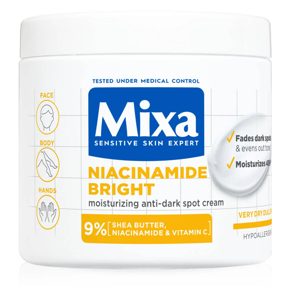 Mixa Niacinamide Bright Moisturizing Anti-Dark Spots Cream with Shea Butter x4