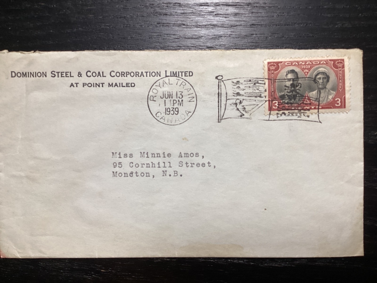 Canada Royal Train cover 1939 Dominion Steel & Coal Corp   Moncton New Brunswick
