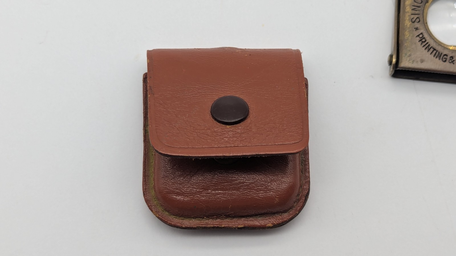 VINTAGE Germany Sinclair & Valentine Co Brass Folding Magnifying Glass Loupe