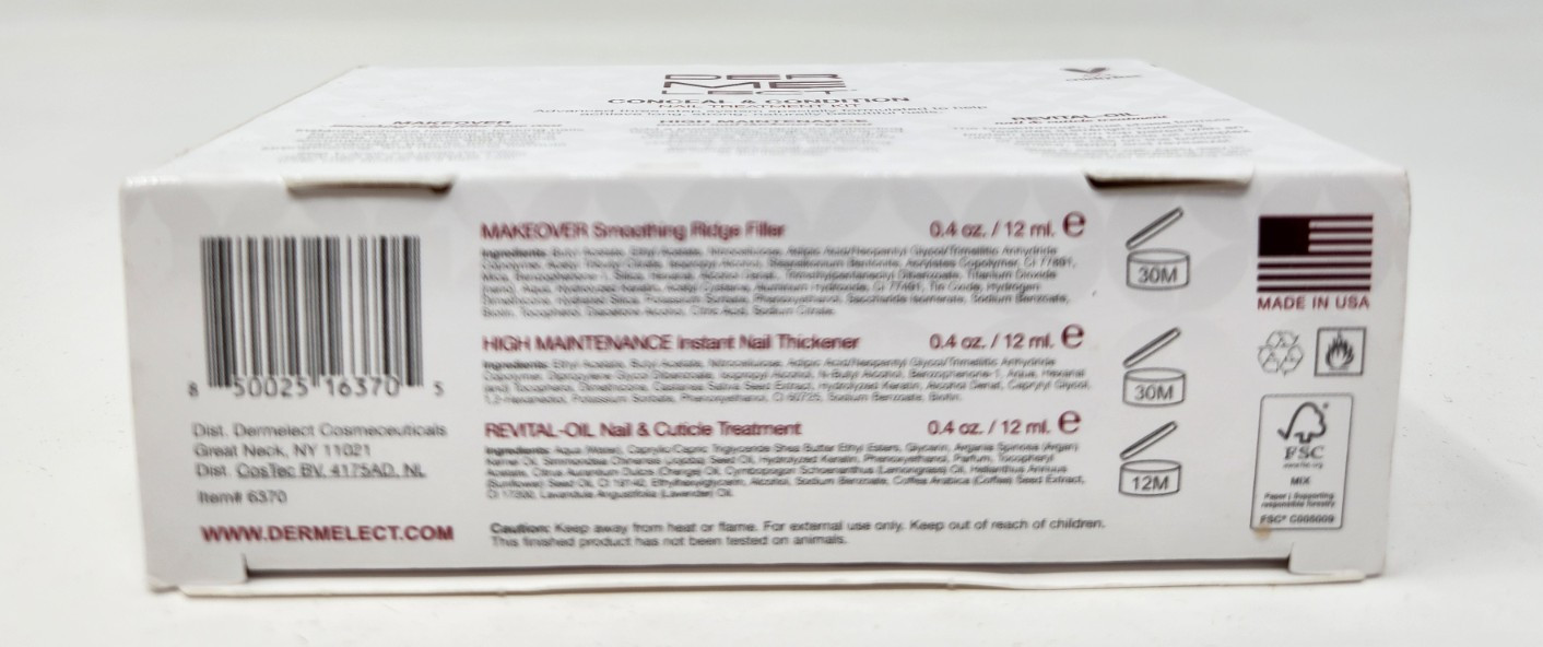 Dermelect 3-Piece Conceal and Condition Nail Treatment Kit RETAILS $48