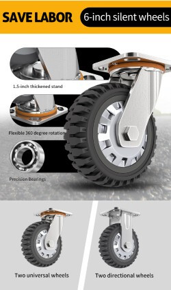 Platform Truck Cart Heavy Duty Push Cart Dolly 2000 LBS Capacity