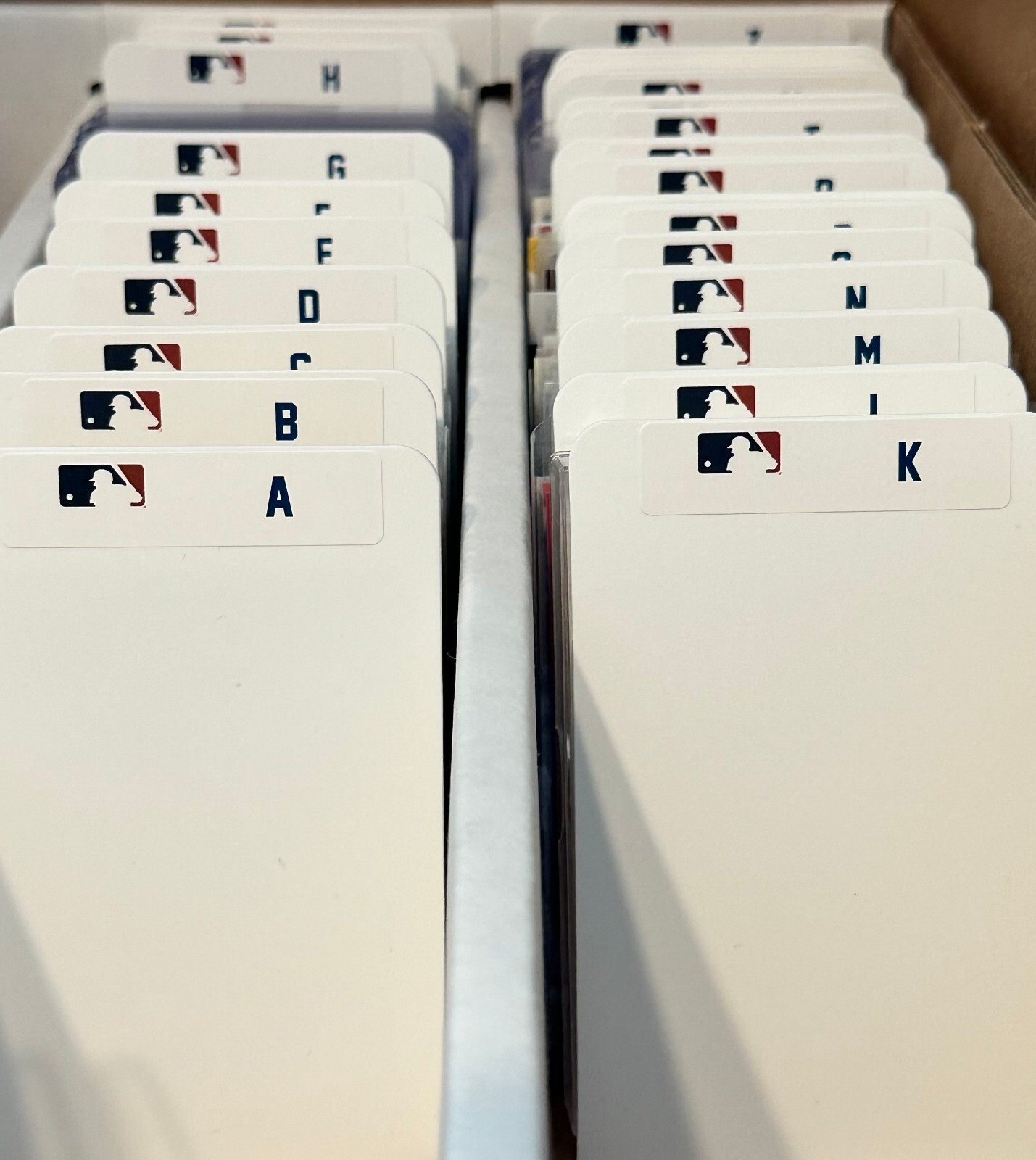 (26) TALL Sports Card Dividers with 26 FREE MLB A-Z Labels Set