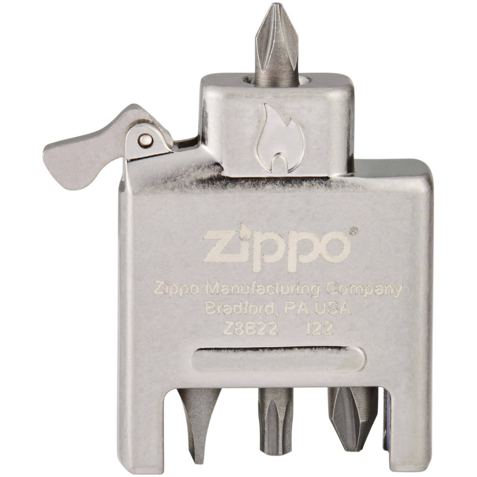 Zippo Lighter Insert Everyday Carry Bit Safe 4-in-1 Functional Screwdriver 65701