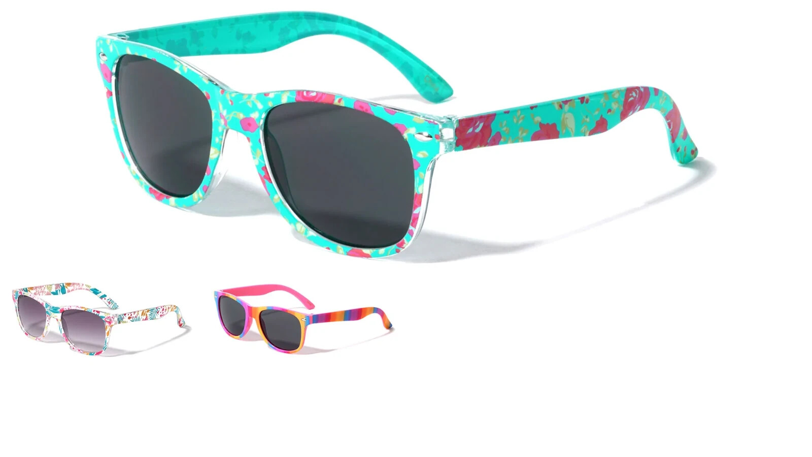 Kids Color Print Classic Square Sunglasses (K886) *NEW* *FREE Shipping*