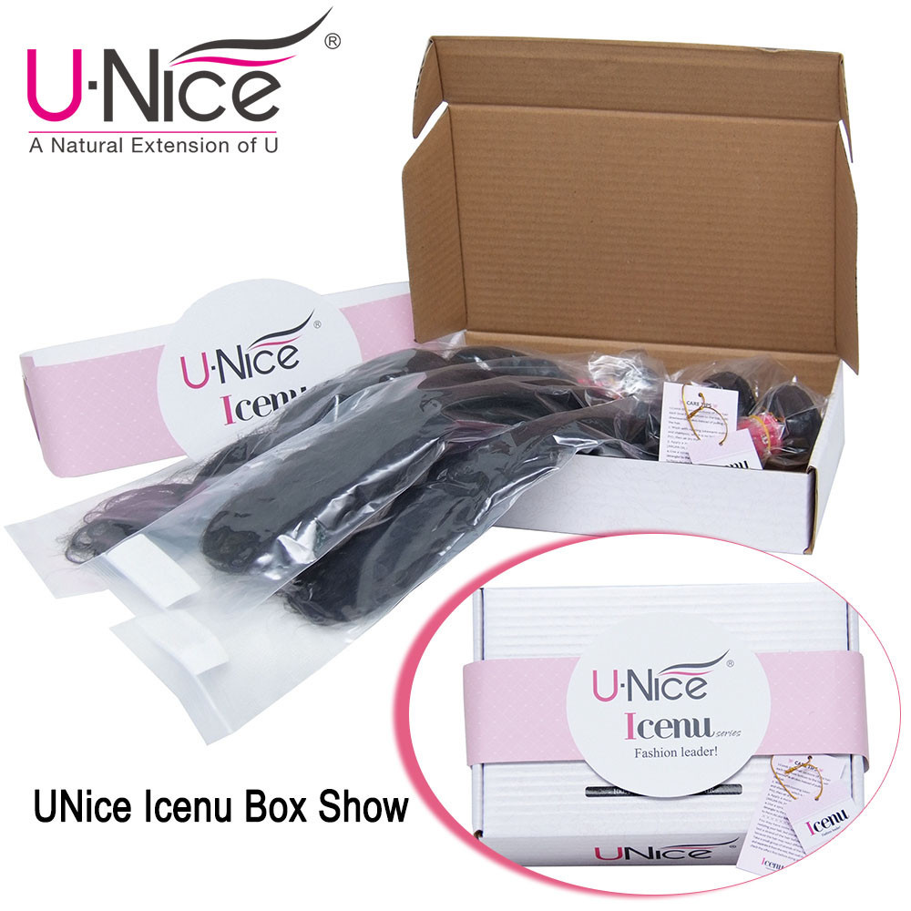 UNice Hair Indian Natural Wave 100% Human Hair Extensions 1-3 Bundles Hair Wefts