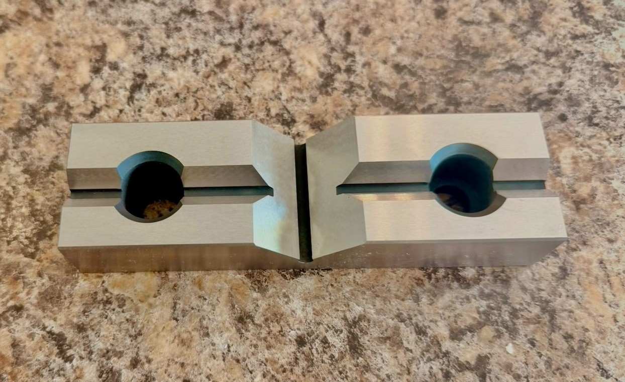 Made for kurt vise Hardened (1) 6” Vert/Horz v- Jaw Made in U.S.A