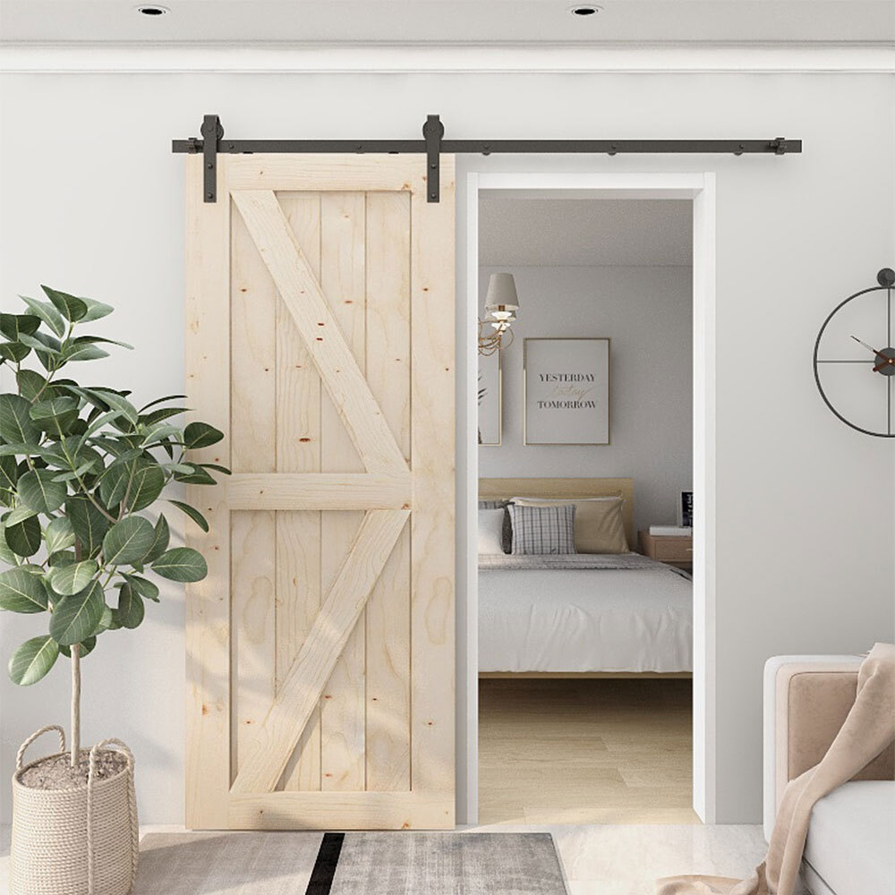 4-20FT Sliding Barn Door Hardware Closet Track Kit for Single/Double/Bypass Door