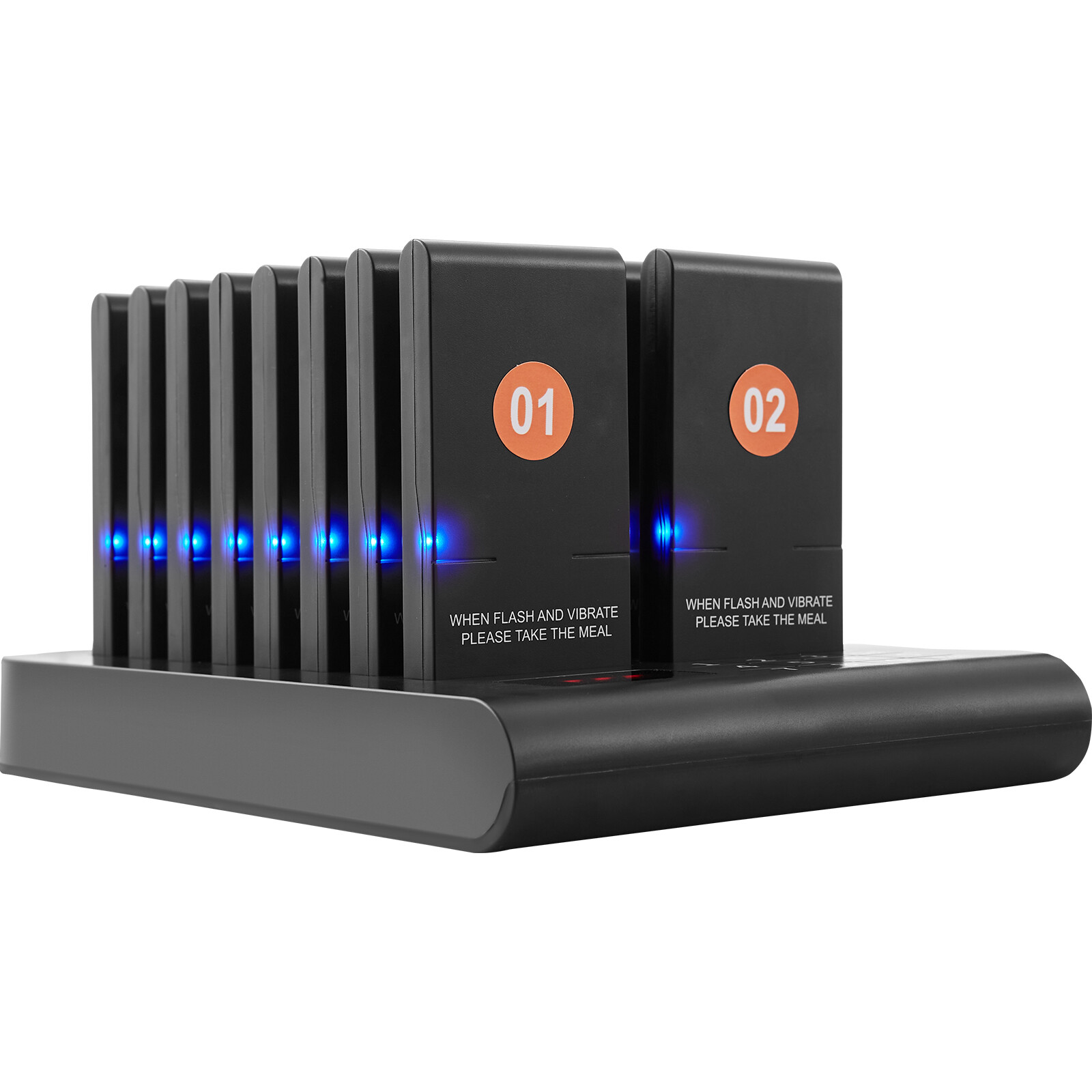 VEVOR Restaurant Pager System 16 Beepers Wireless Guest Paging Queuing Calling