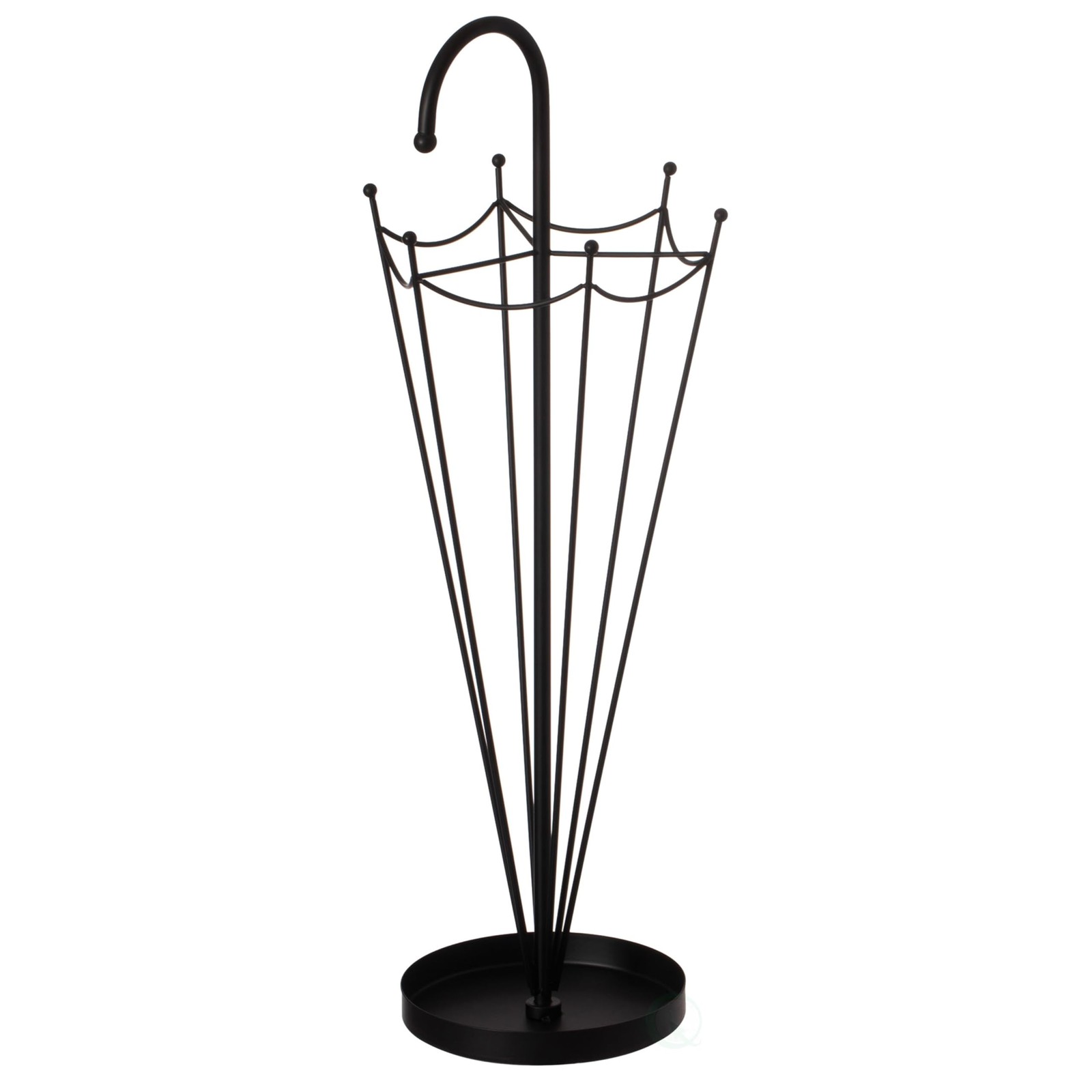 Vintiquewise Black Umbrella Holder Stand Indoor Outdoor Floor Standing Cane Rack