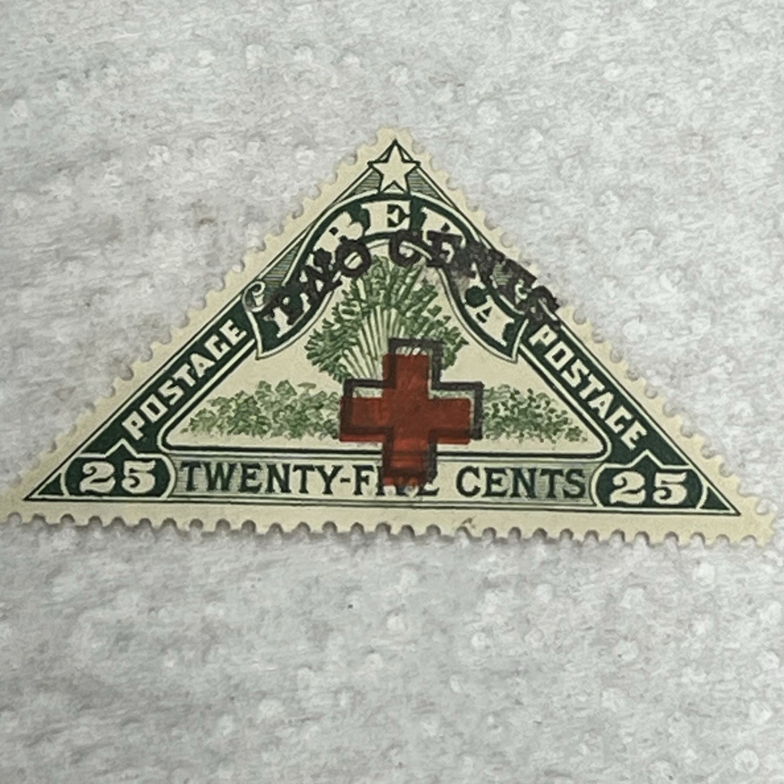 Postage Stamp Liberia 1918 Red Cross 25 cents