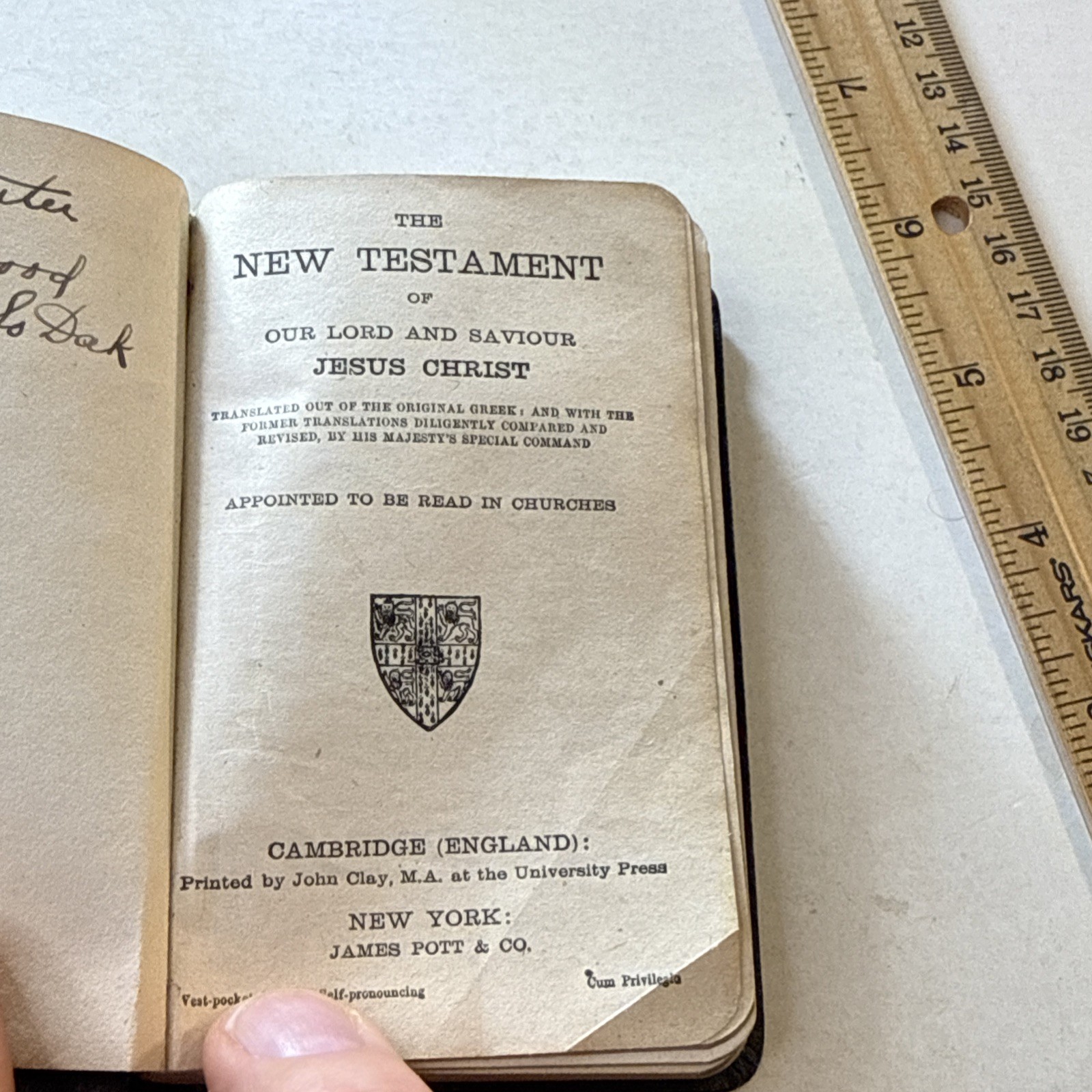 1918 WWI New Testament Pocket Holy Bible Army Camp Dodge Iowa IA Soldier Army SD