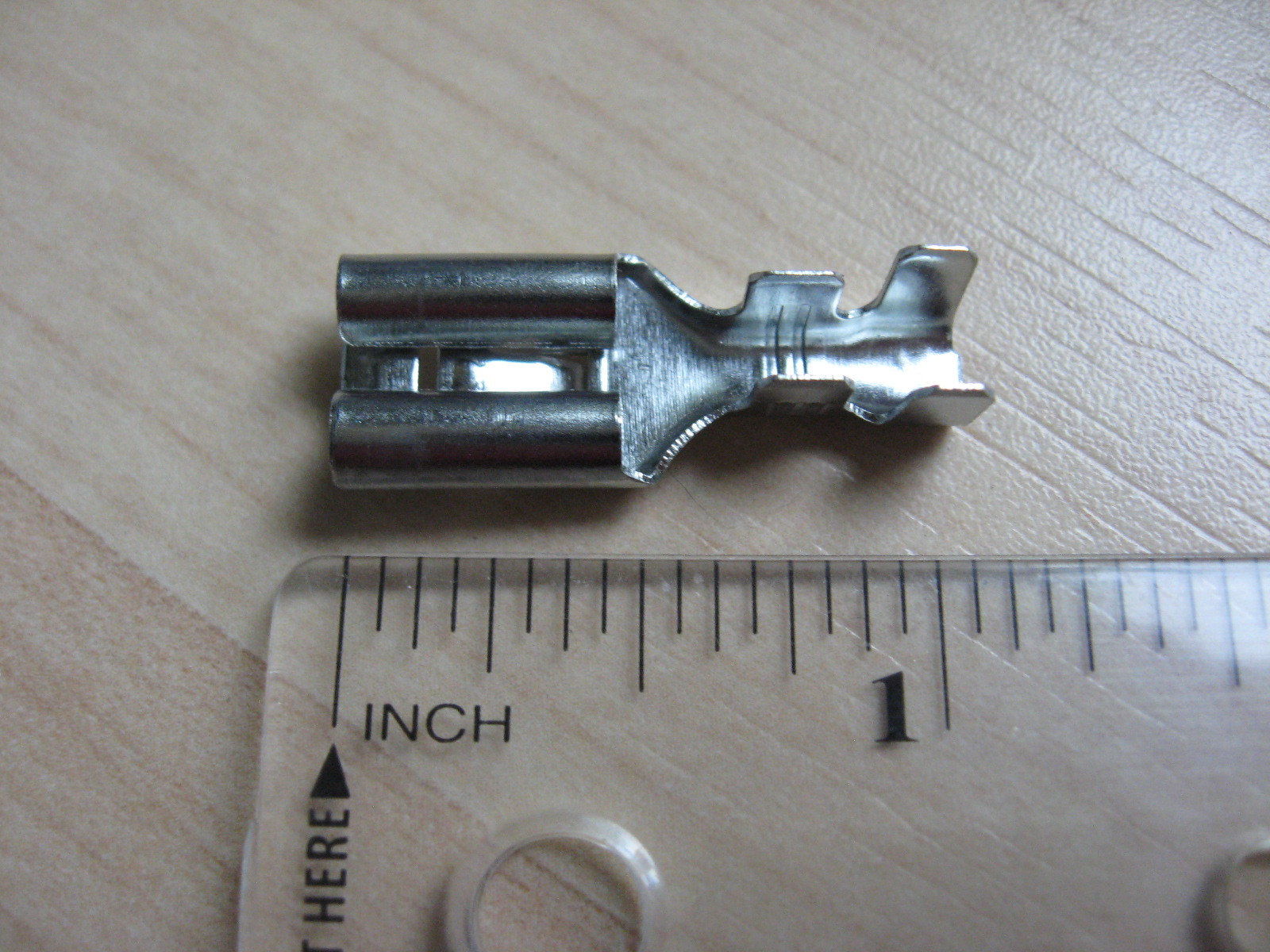 Lot (5) Crimp Terminal Connector Tinned w/ Tab 9.5mm 3/8" Female 10-6AWG #E84AC