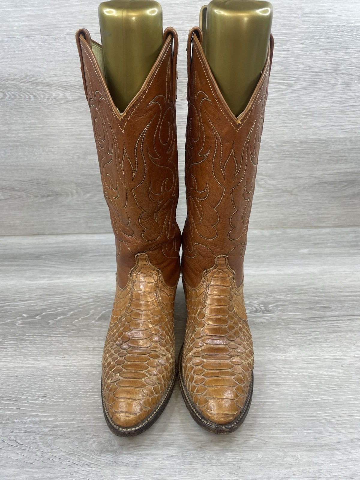 Dan Post Exotic Python Snakeskin 8.5A Leather Western Cowgirl Boots Women’s
