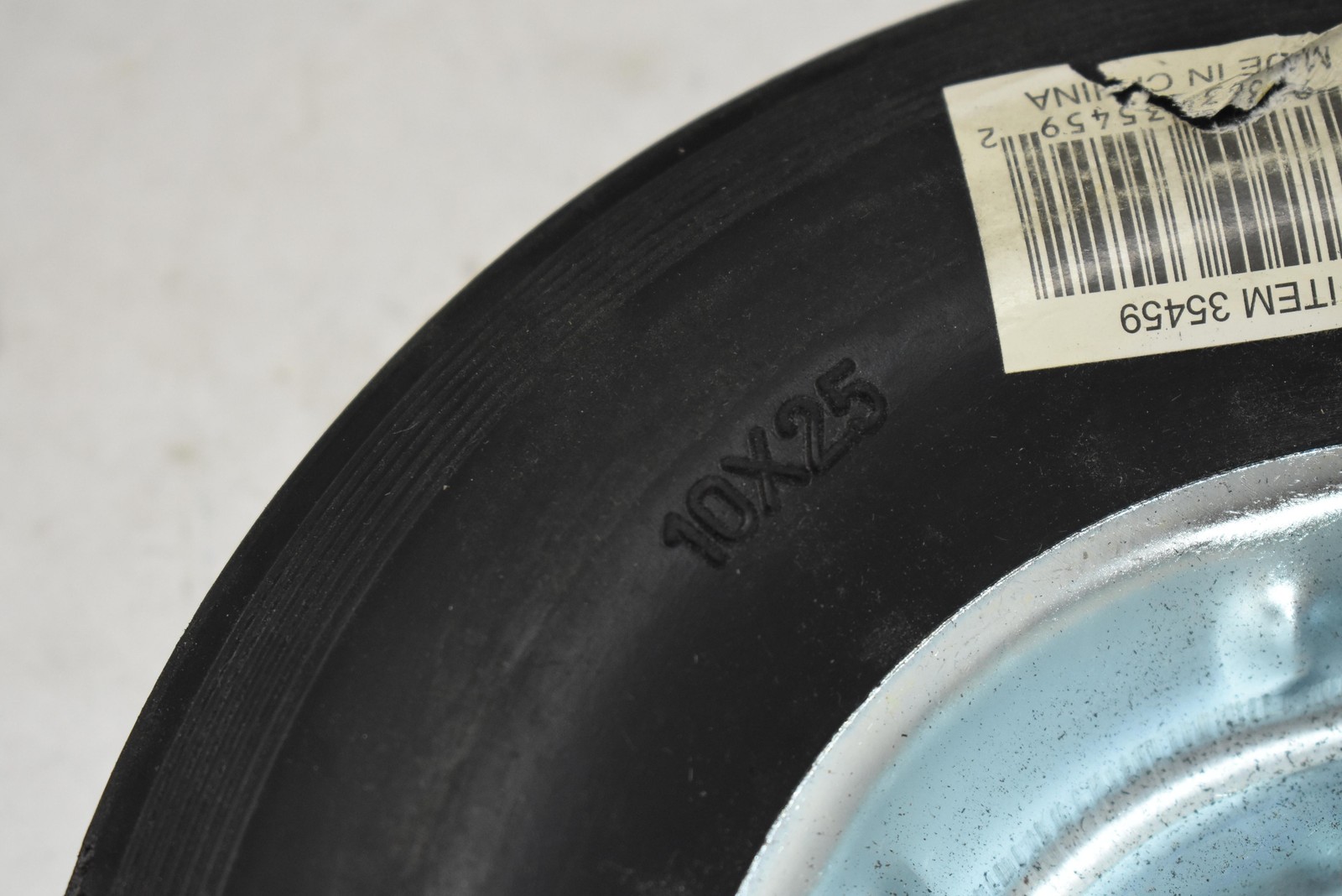 1- 10x2.5 Solid Rubber Wheel Tire 5/8 Bore Hard Snow Blower Dolly Cart