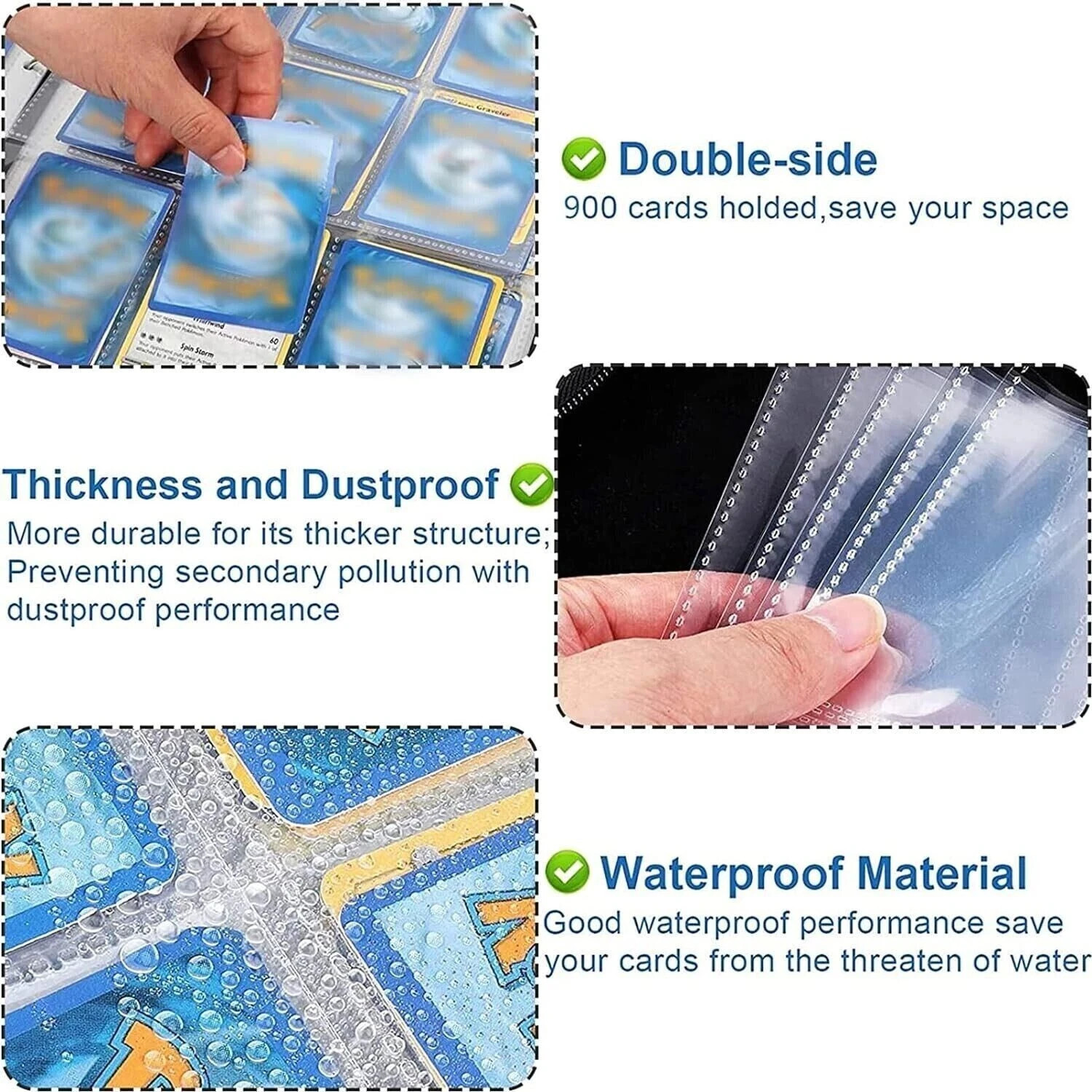 Charizard Card Binder for Pokemon Cards Holder 400 Cards w/ 50 Removable Sleeves