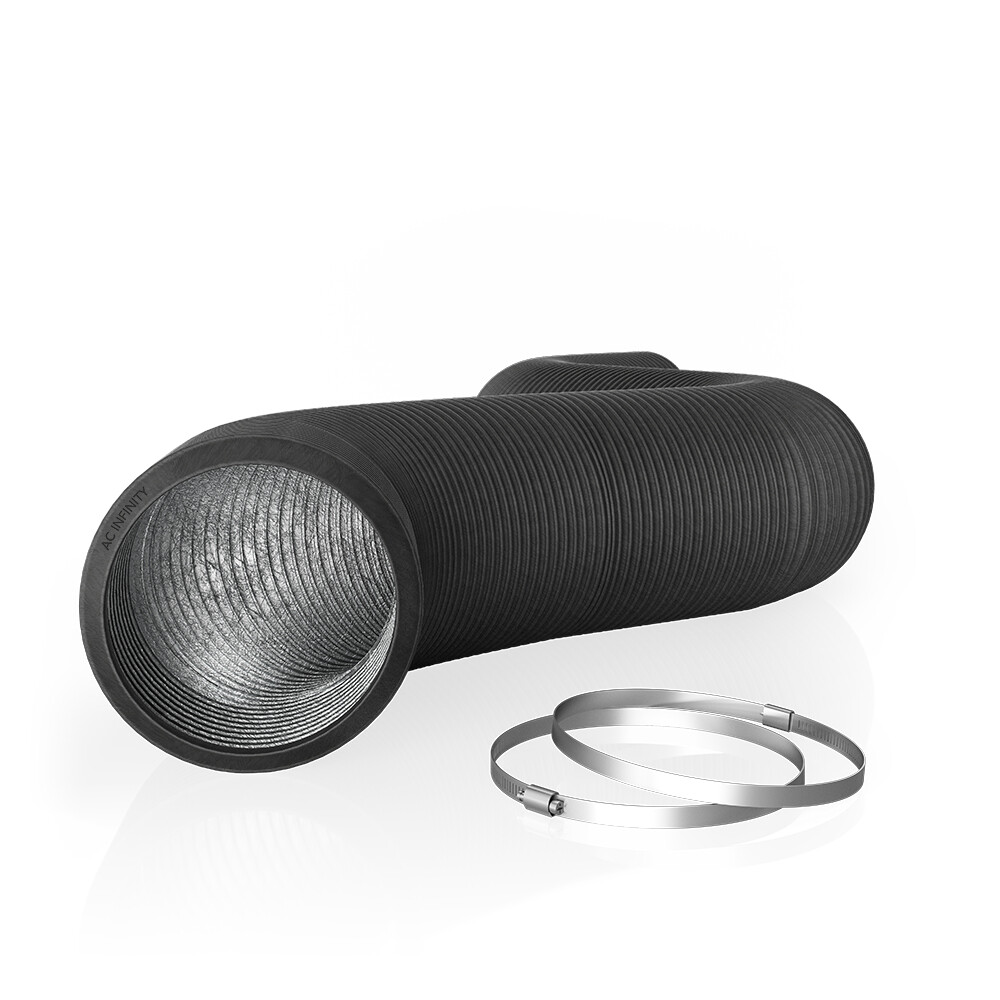 Flexible 12-Inch Four-Layer Aluminium Ducting, 25-Feet Long, Ventilation Exhaust
