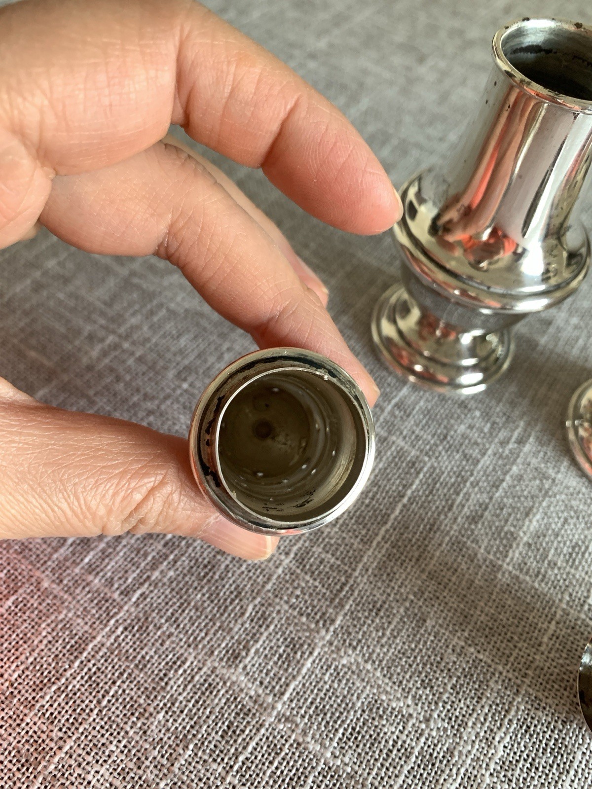 Vintage Gorham Sterling Silver Salt/Pepper Shakers 1113 4 1/2” Polished 70g