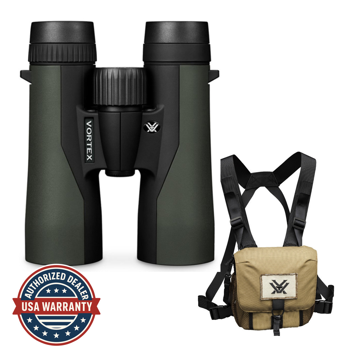 Vortex 10x42 Crossfire HD Roof Prism Binoculars with GlassPak Harness Case