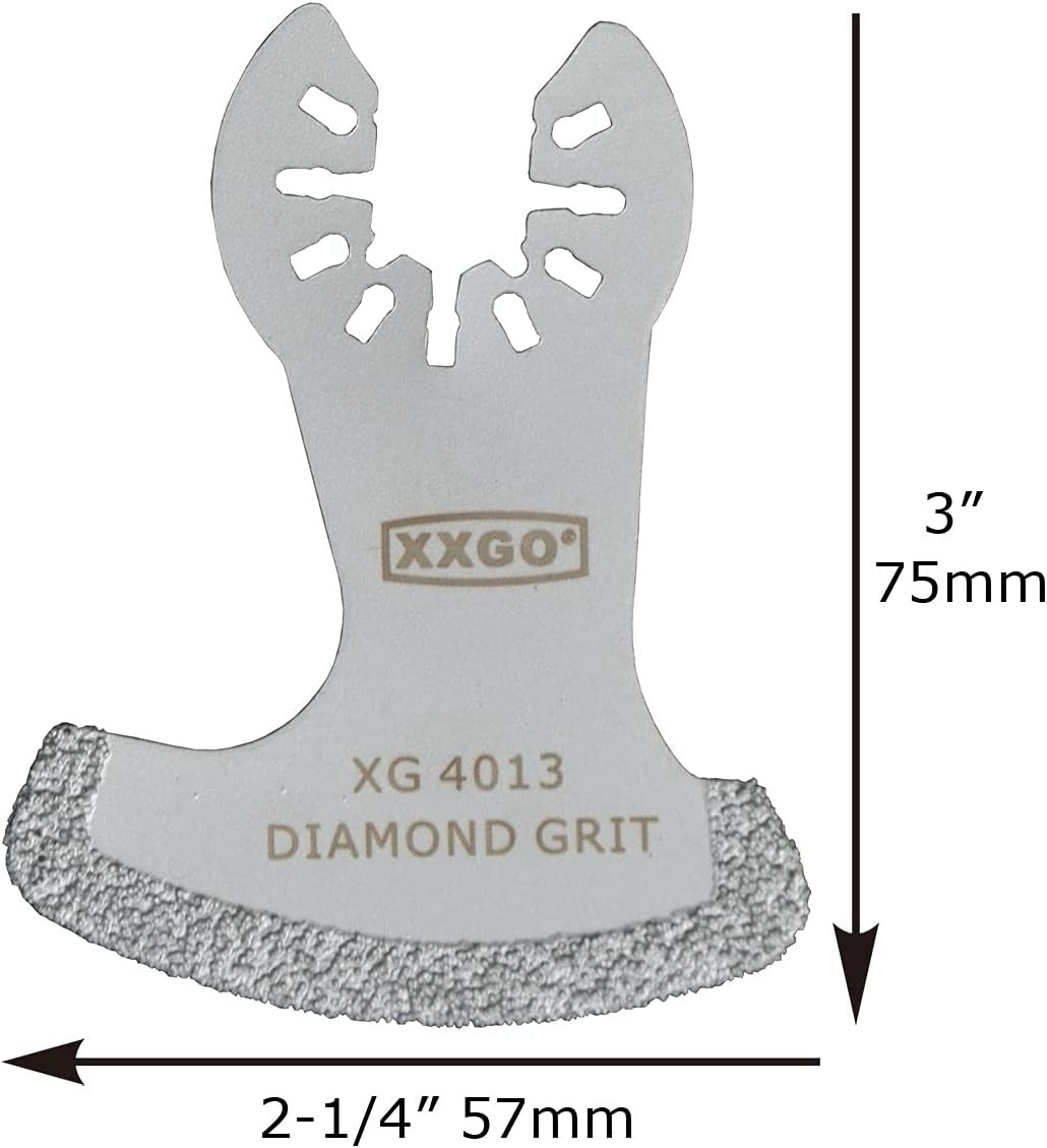 XXGO 4 Pcs Oscillating Multi Tool Grout Remover Blade - 4 Pcs, Silver