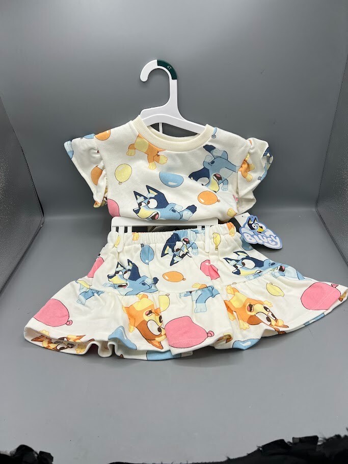 Brand New Bluey 2T 3T 4T 5T Skirt and Top Set IVORY TARGET PICK SIZE