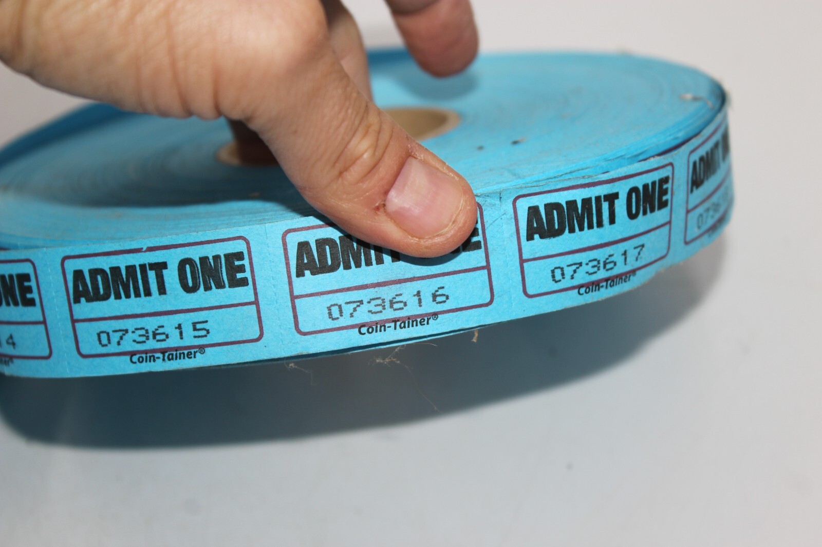 Admit One Ticket 2 Rolls Drawing Keep Coupon Carnival Fair Festival Raffle BLUE
