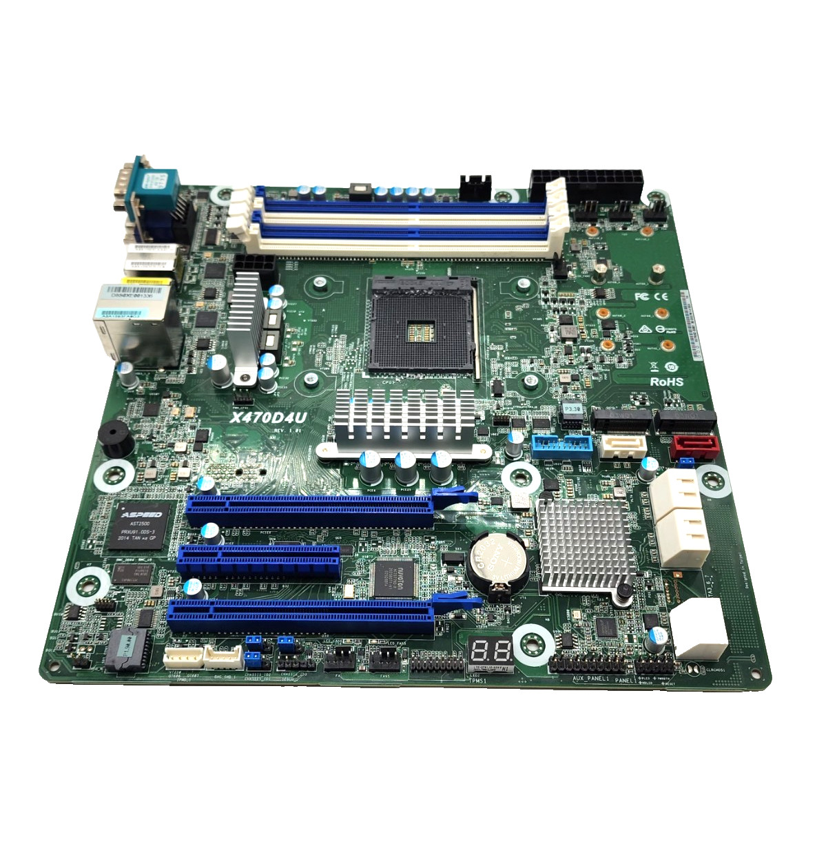 ASRock Rack X470D4U Server Motherboard + I/O