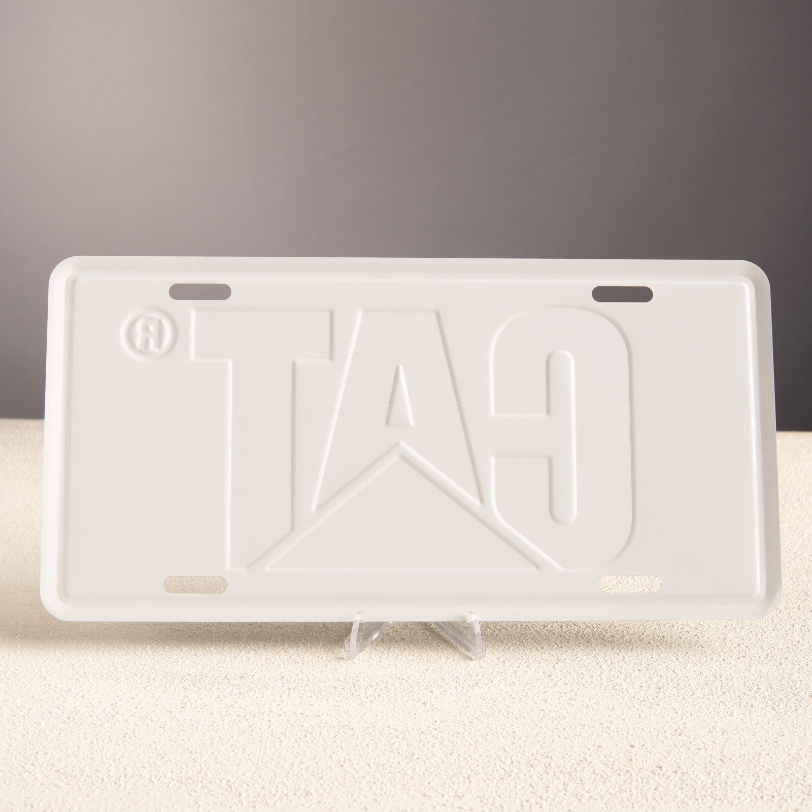 Caterpillar CAT Heavy Equipment 3D Embossed Black & Silver Metal License Plate