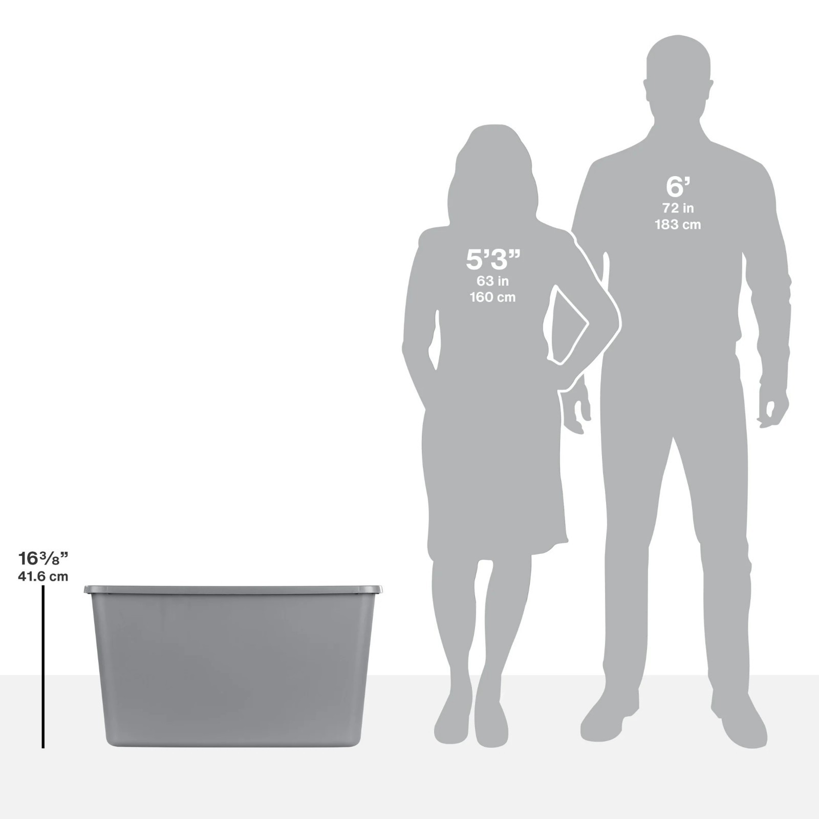 Extra Large Storage Bin, 30 Gallon Plastic Storage Container with Snap-On Lid, G