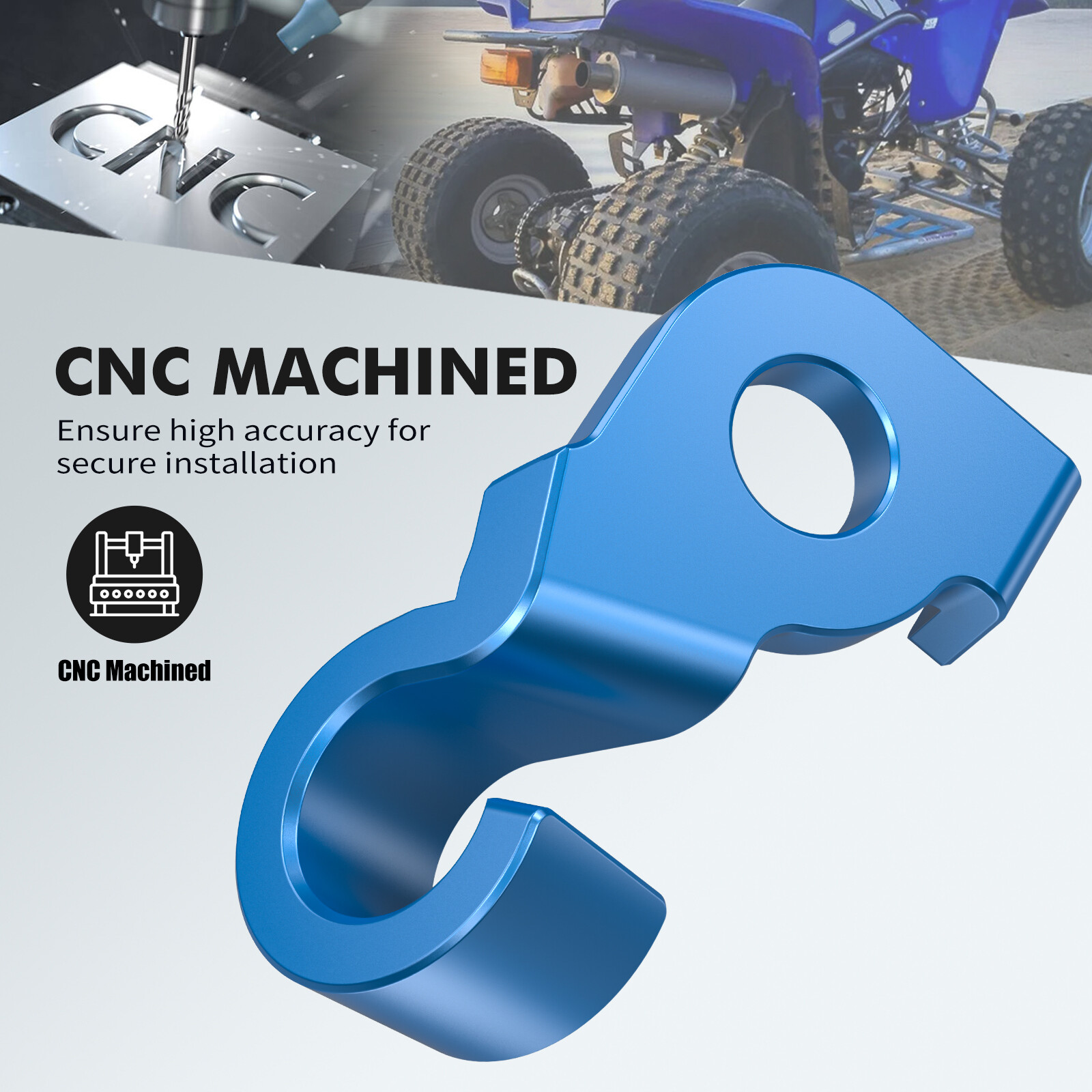 Aluminum Clutch Cable Bracket Holder For Yamaha Blaster 200 Special Edition Blue