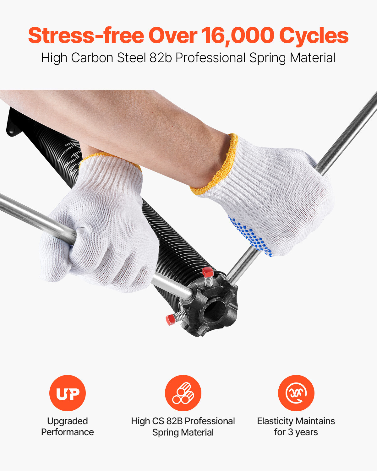 Garage Door Torsion Springs Pair of 0.207 x 2 x 24 inch with Winding Bars