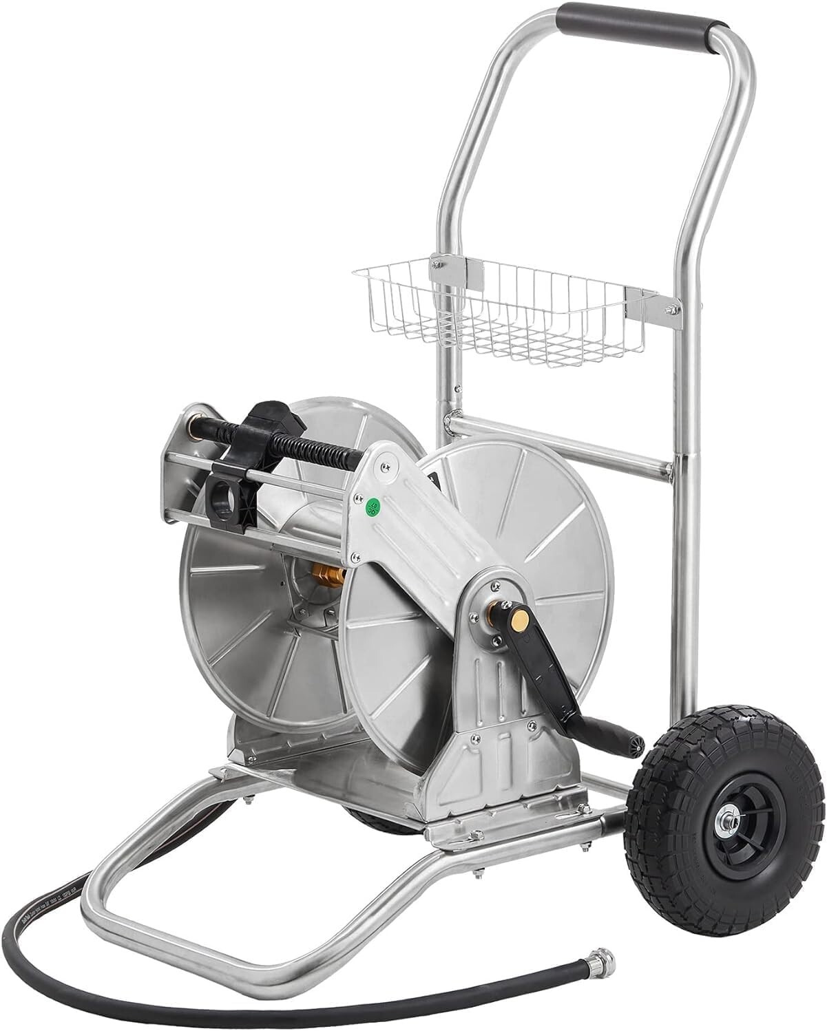 Giraffe Tools Stainless Steel Garden Hose Reel Cart 200ft