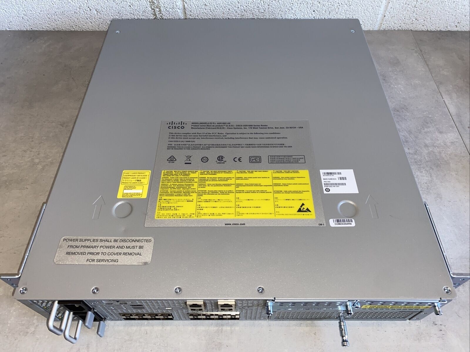 Cisco ASR1002-HX Aggregation Services Router Dual ASR1002-PWR-AC