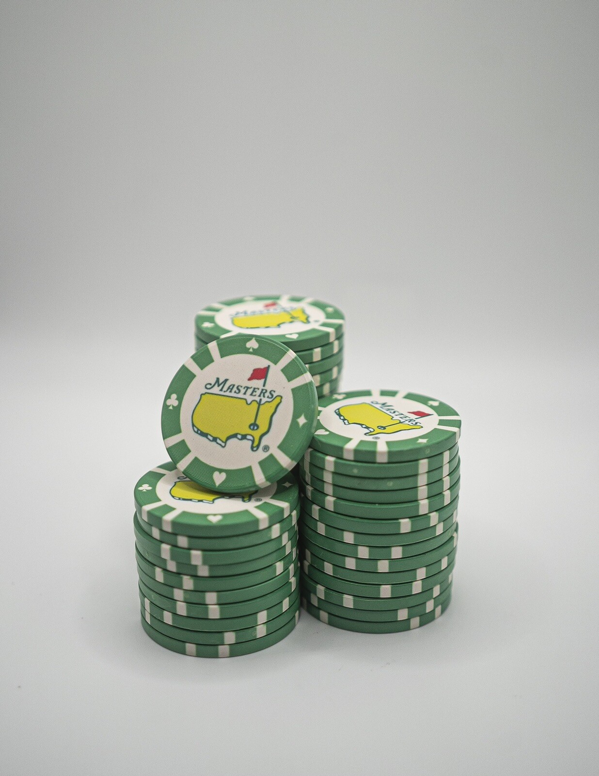 (5 PACK) 2024 Masters Augusta National Poker Chip Ball Markers - Rare Golf Items