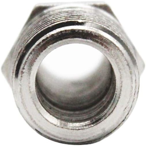 Chrome Steel Chevy Intake Manifold Heater Hose Fitting 1/2" NPT 5/8" Barb