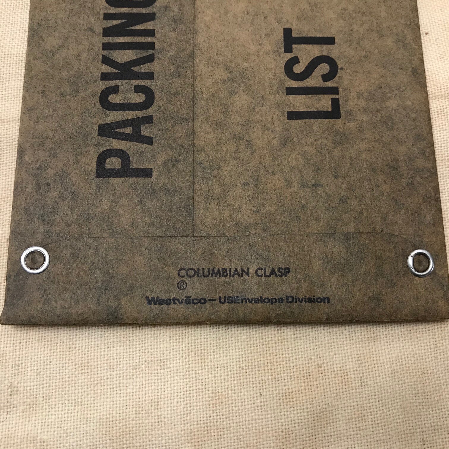 (SET OF 20) NOS Vintage Packing List Envelopes, Wax Treated Weatherproof Brown