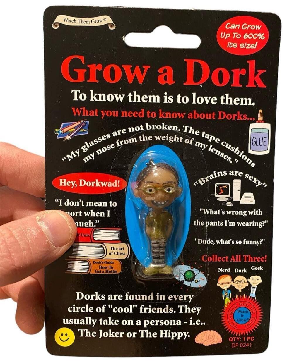 SET OF 3 Grow your own DORK - NERD - GEEK - Fun Gag Joke Novelty