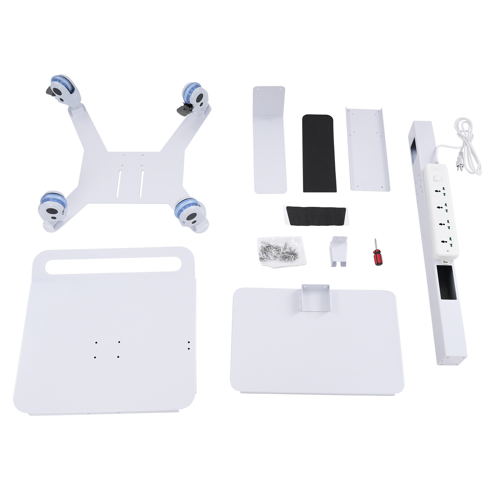 Adjustable Rolling Computer Cart for Home, Office & Medical Use