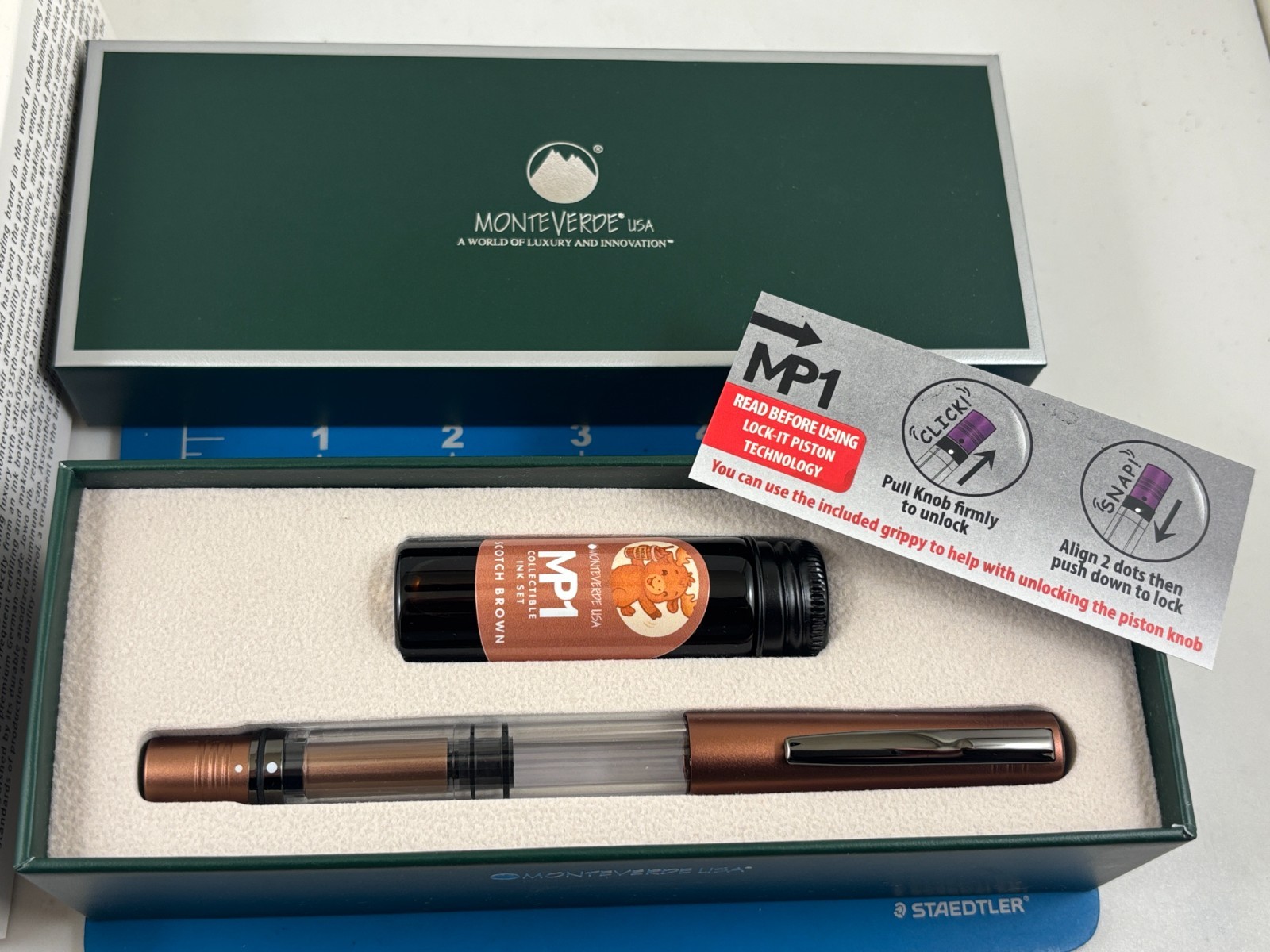 Judd's NEW Monteverde MP1 Color of the Year 2025 Fountain Pen w/15ml Ink Bottle