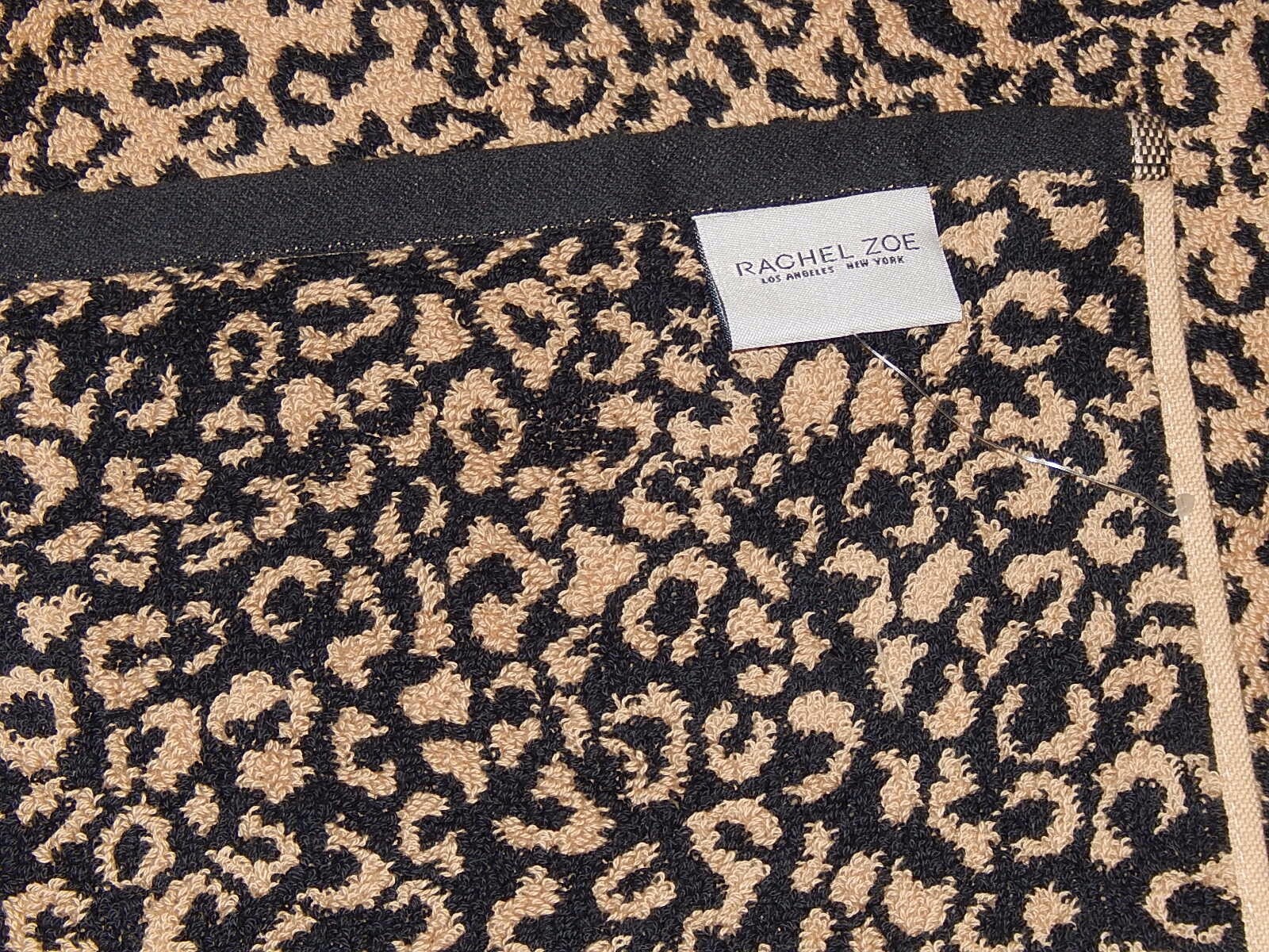RACHEL ZOE 100%Cotton BATH Towel 30"x56" LEOPARD PRINT TWO-SIDE NEW AUTHENTIC