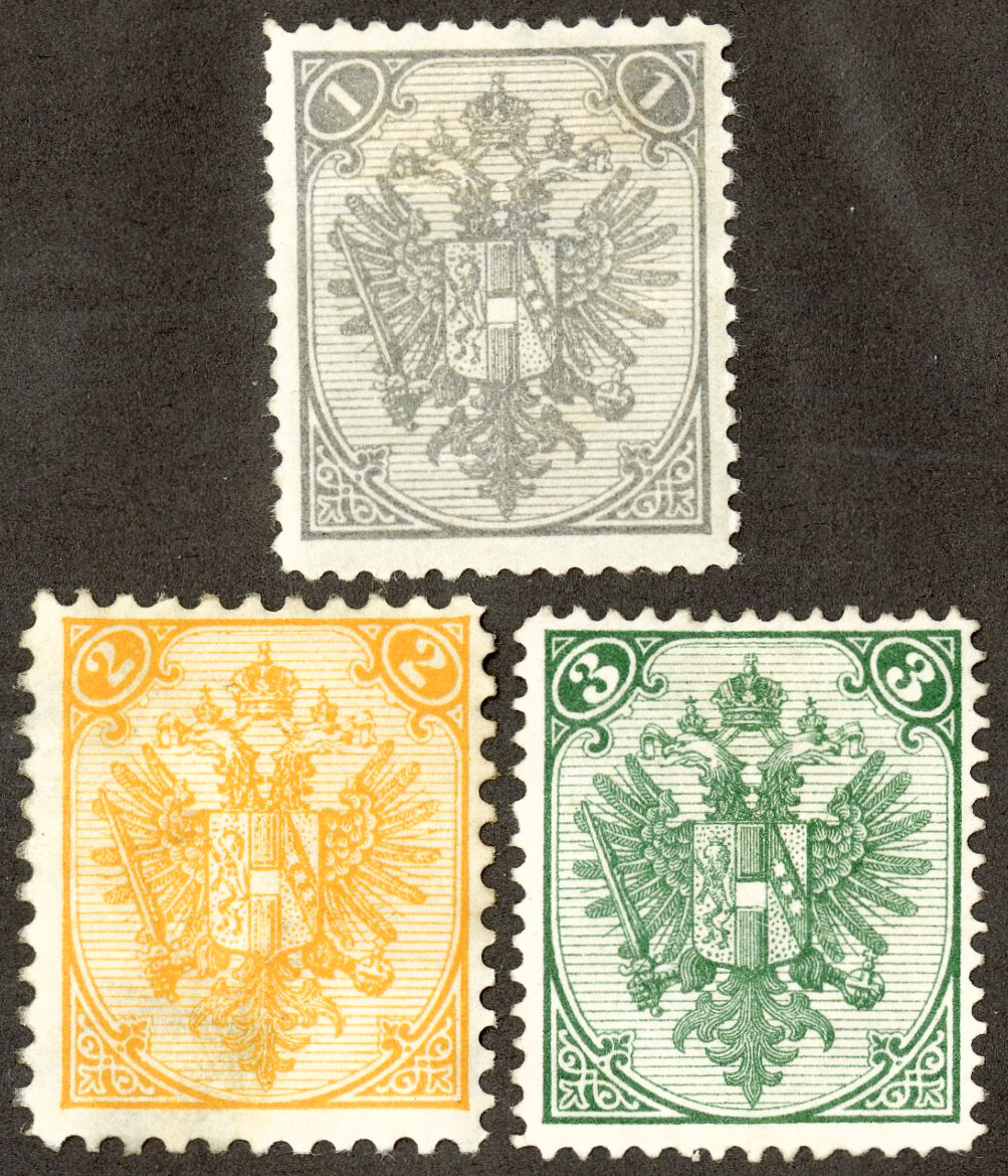 Bosnia Stamps # 3-5 MLH VF Scott Value $63.00
